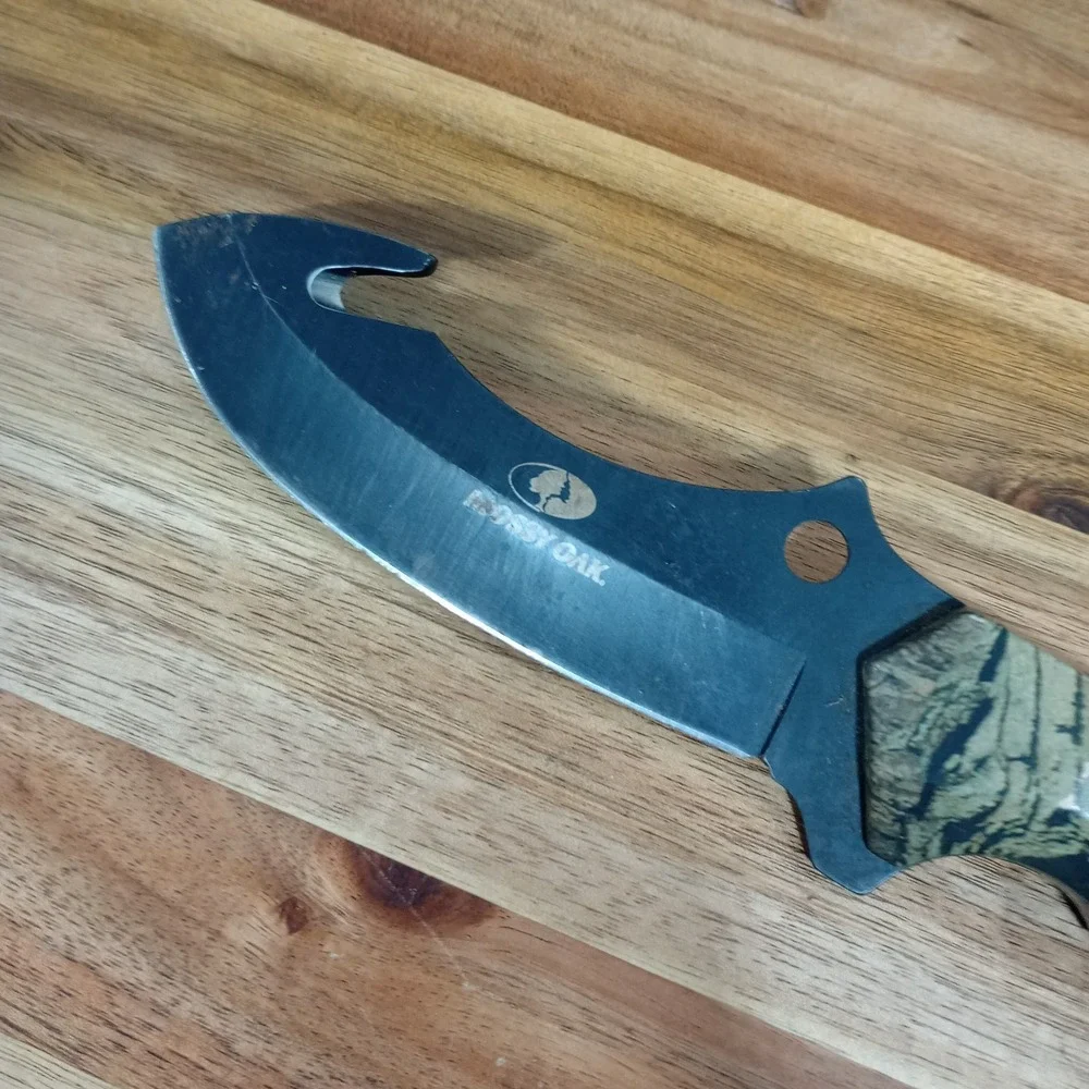Mossy Oak Camo Camoflauge Knife Set Fixed Blade Gut Hook Hunting Fishing‎